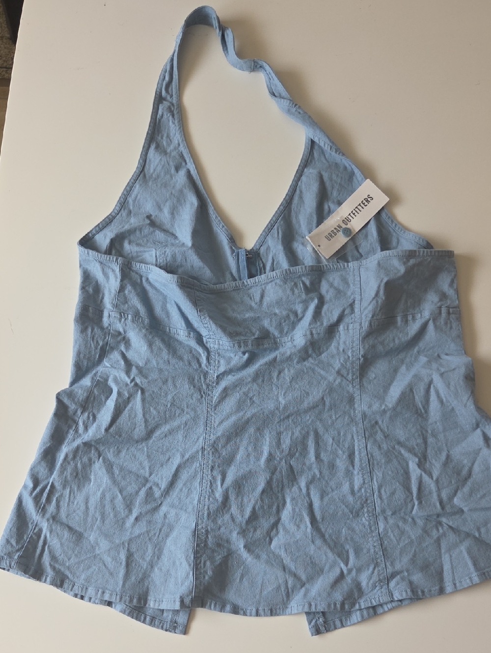 Urban Outfitters Vest Top Ashleigh Blue Linen Blend Sz XL NWT - Picture 11 of 16